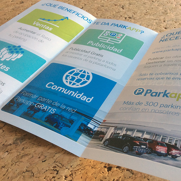 Diseño de folleto Parkapp